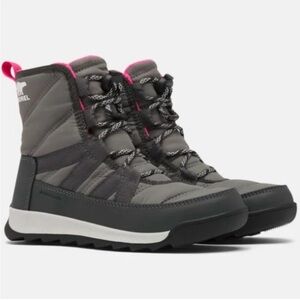 Sorel Youth Whitney II Short Lace waterproof winter boots in quarry grey size 2